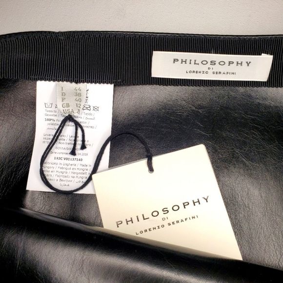 PHILOSOPHY di Lorenzo Serafini Faux Leather Skirt - Picture 6 of 9